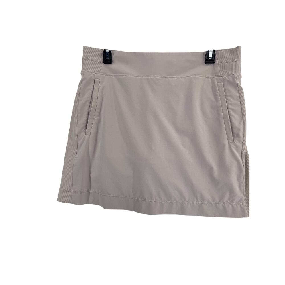 Athleta Momentum Skort Size 10 Light Gray Performance Stretch Built-In Shorts - Picture 3 of 7